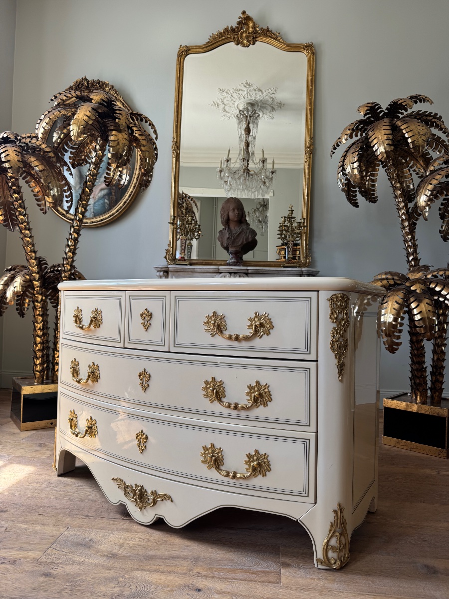 Louis XIV-style Chest Of Drawers In Light Wood - 20th Century -photo-3