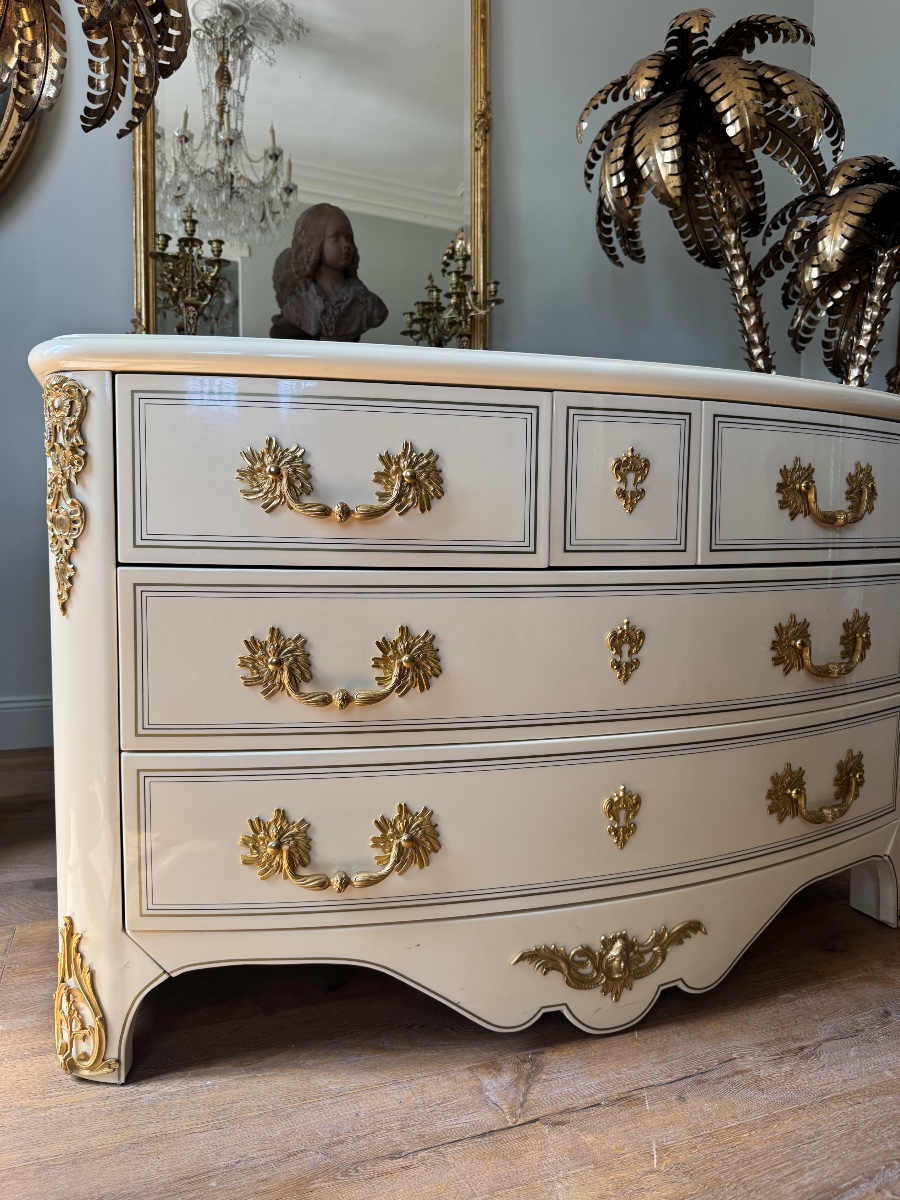 Louis XIV-style Chest Of Drawers In Light Wood - 20th Century -photo-2