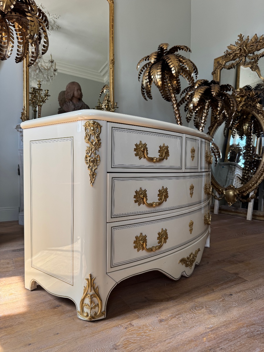 Louis XIV-style Chest Of Drawers In Light Wood - 20th Century -photo-4