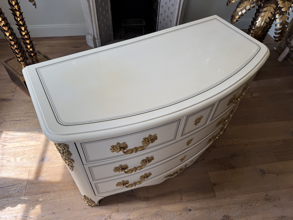 Louis XIV-style Chest Of Drawers In Light Wood - 20th Century -photo-6