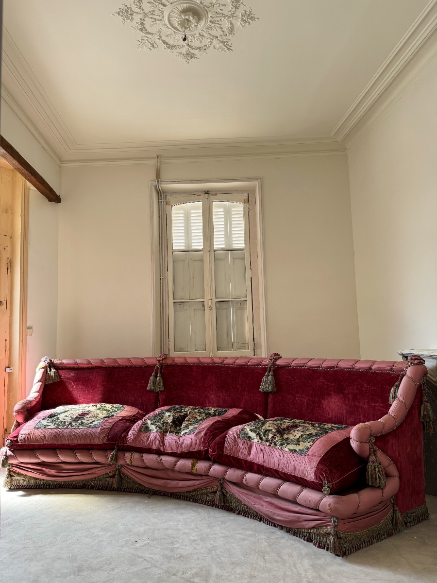 PAIRE DE CANAPÉS « BOUDOIR » D'ÉPOQUE NAPOLÉON III - 3M80 DE LONG-photo-2