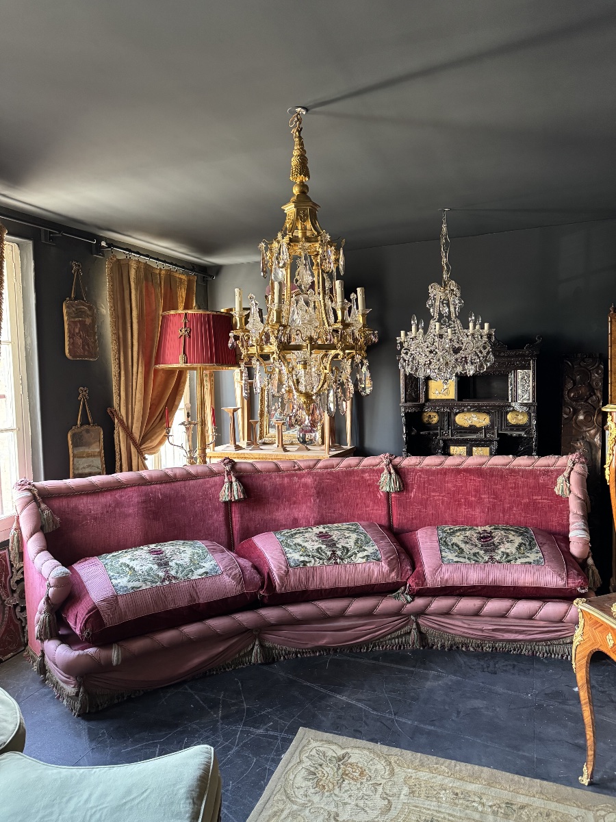 PAIRE DE CANAPÉS « BOUDOIR » D'ÉPOQUE NAPOLÉON III - 3M80 DE LONG-photo-4
