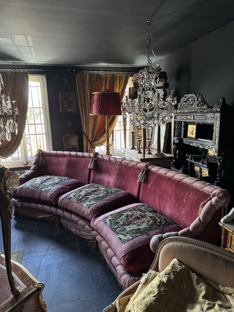 PAIRE DE CANAPÉS « BOUDOIR » D'ÉPOQUE NAPOLÉON III - 3M80 DE LONG-photo-2