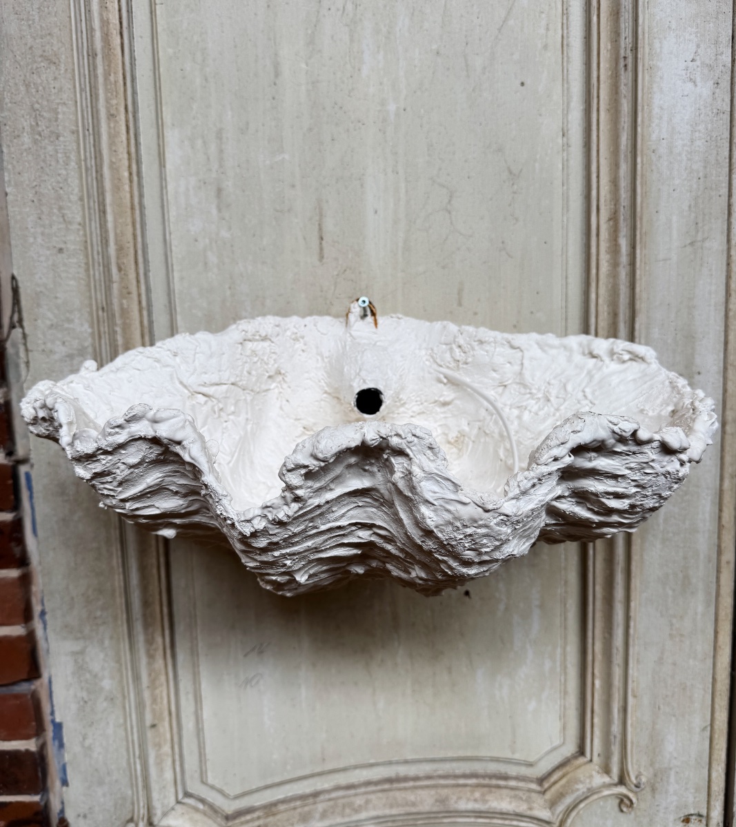 Pair Of Wall Sconces With Plaster Seashell Decorations From The 1980s—20th Century -photo-8