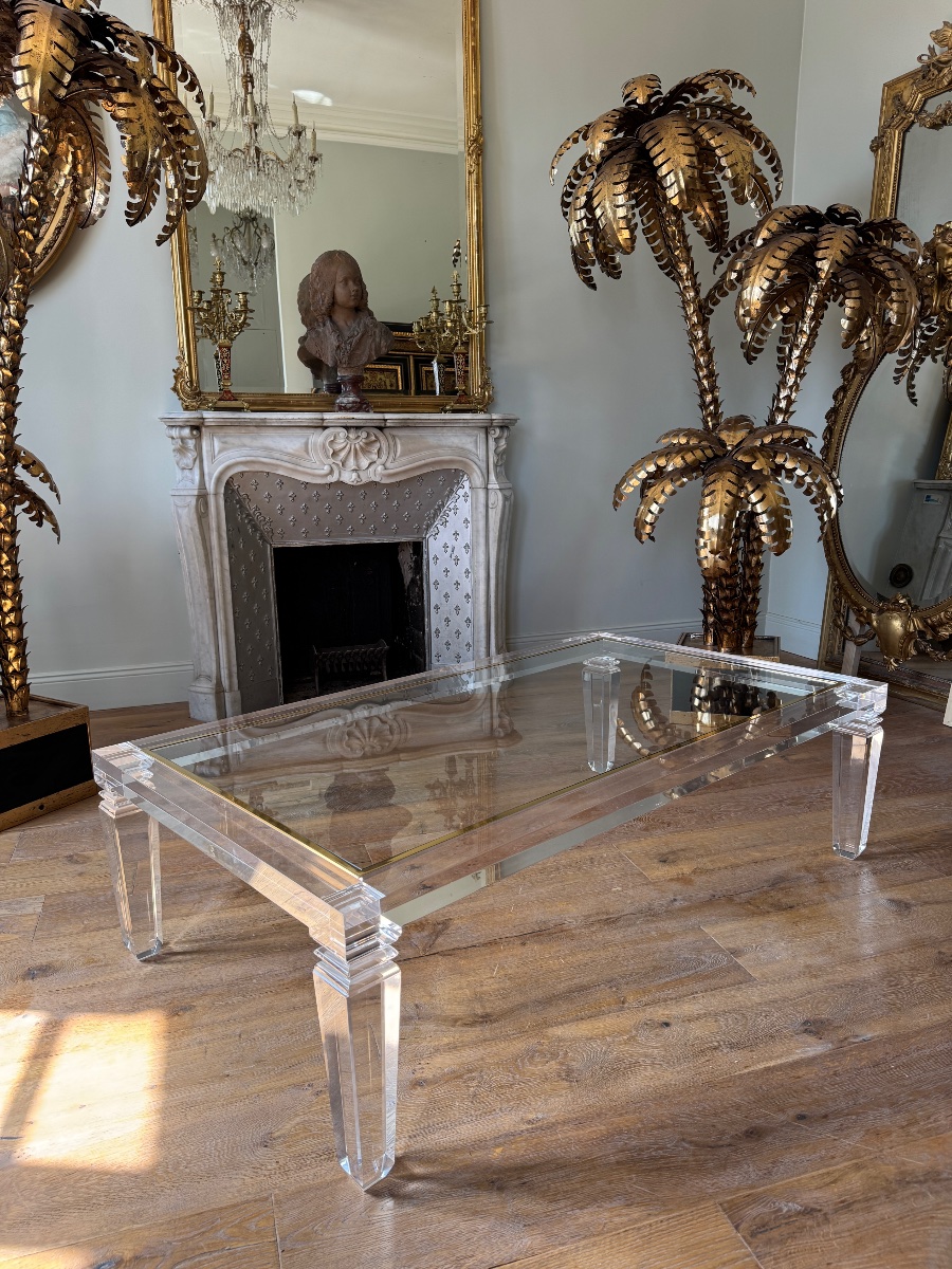 1970s Coffee Table Made Of Plexiglas And Glass - 20th Century -photo-1
