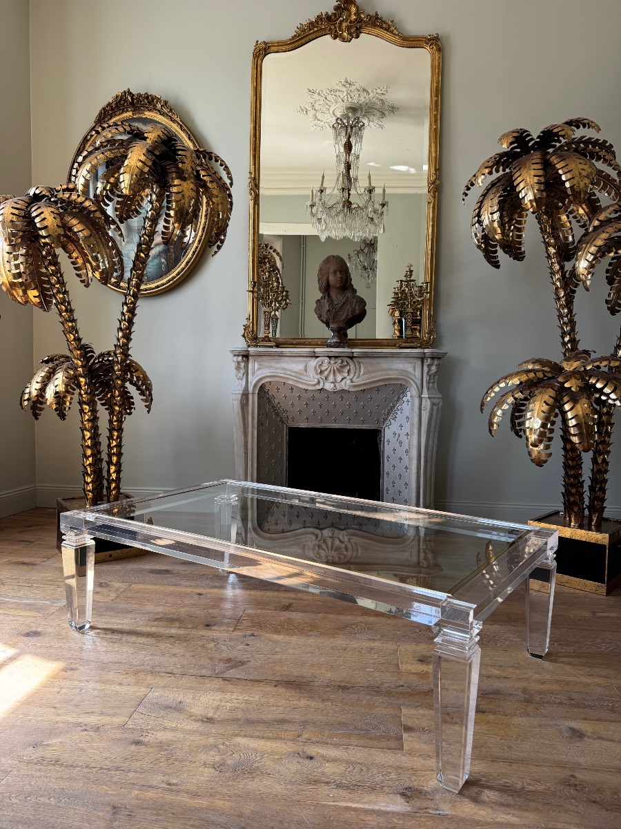 1970s Coffee Table Made Of Plexiglas And Glass - 20th Century 