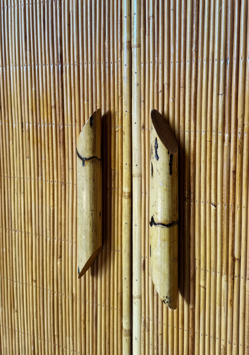 Armoire en Bambou des années 60 par Adrien Audoux et Frida Minet-photo-3