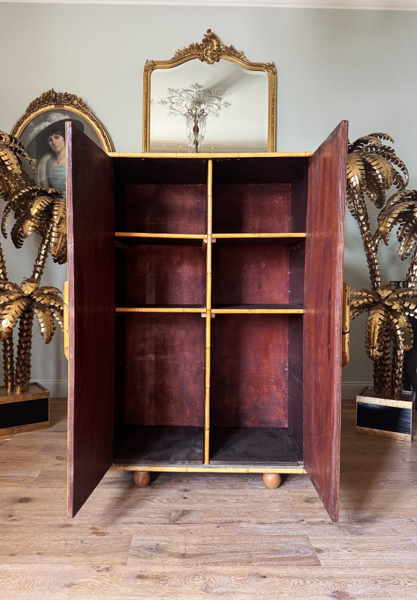 Armoire en Bambou des années 60 par Adrien Audoux et Frida Minet-photo-6