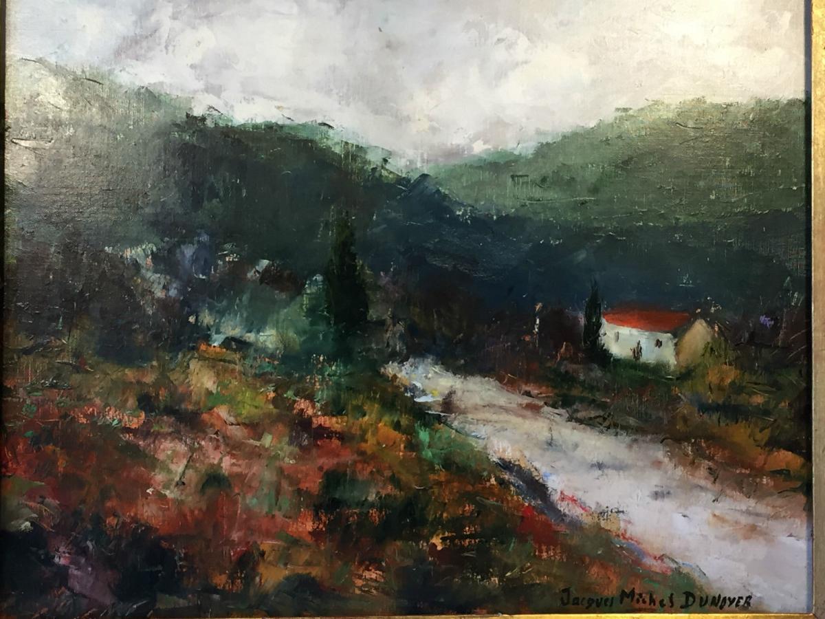Painting / Oil On Canvas Of "j. Dunoyer 1933/2000" In St. Paul De Vence-photo-2
