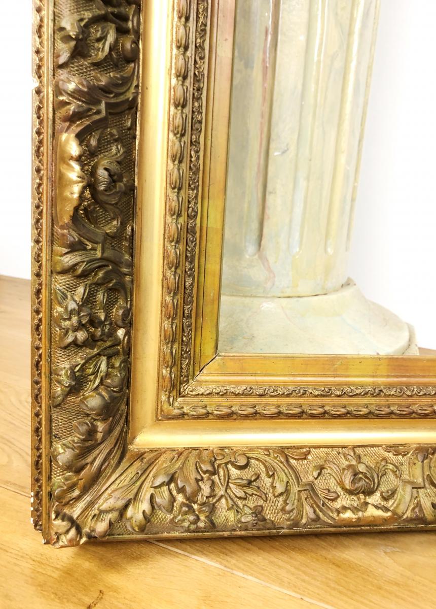 Frame / Framing Nineteenth (large Model) In Wood And Stucco Gilded-photo-1