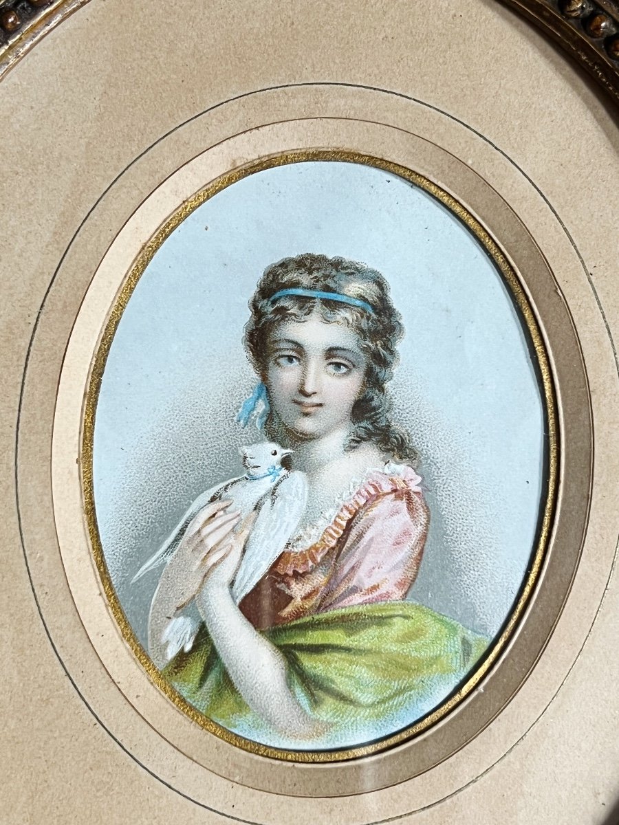 Paire De Gravures D’époque Napoléon III à Décor De Scènes Romantiques - XIXe-photo-2