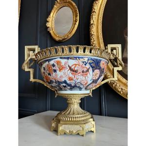 Coupe En Porcelaine D’imari Montée Sur Bronze - époque Napoleon III 
