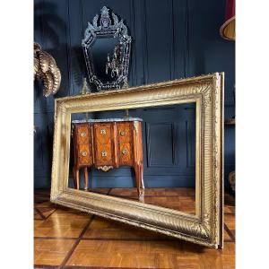 Large 19th Century Frame In Gilded And Carved Wood