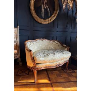 Napoleon III Period Sofa In Louis XV Style Wood - 19th Century 