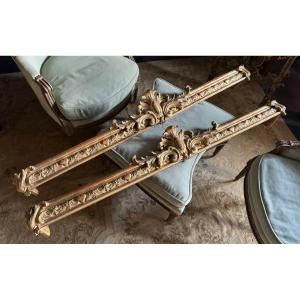 Pair Of Napoleon III Period Valances In Louis XV Style Gilded Wood 