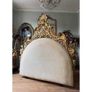 Napoleon III-era Gilded Wood Headboard  - 19th Century  