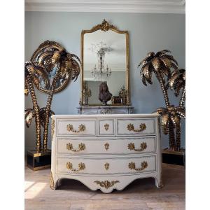 Louis XIV-style Chest Of Drawers In Light Wood - 20th Century