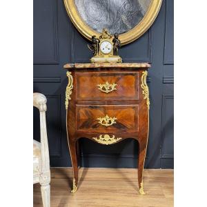 Maison Millet: Napoleon III Period Sauteuse Commode In Louis XV Style Marquetry