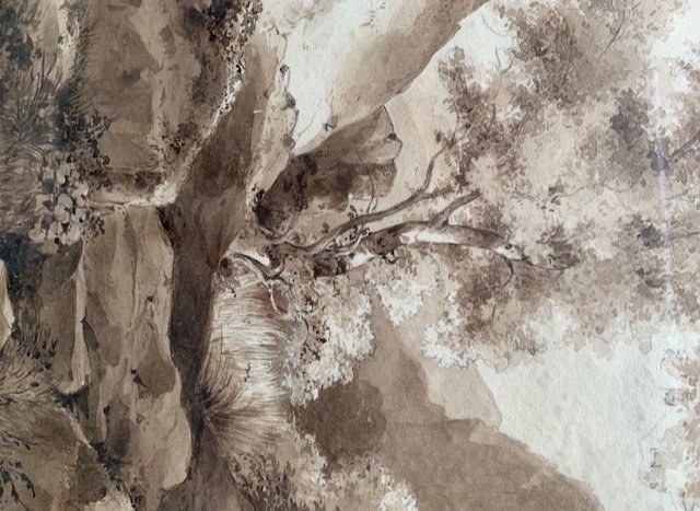 Paysage 19eme Aquarelle -photo-3