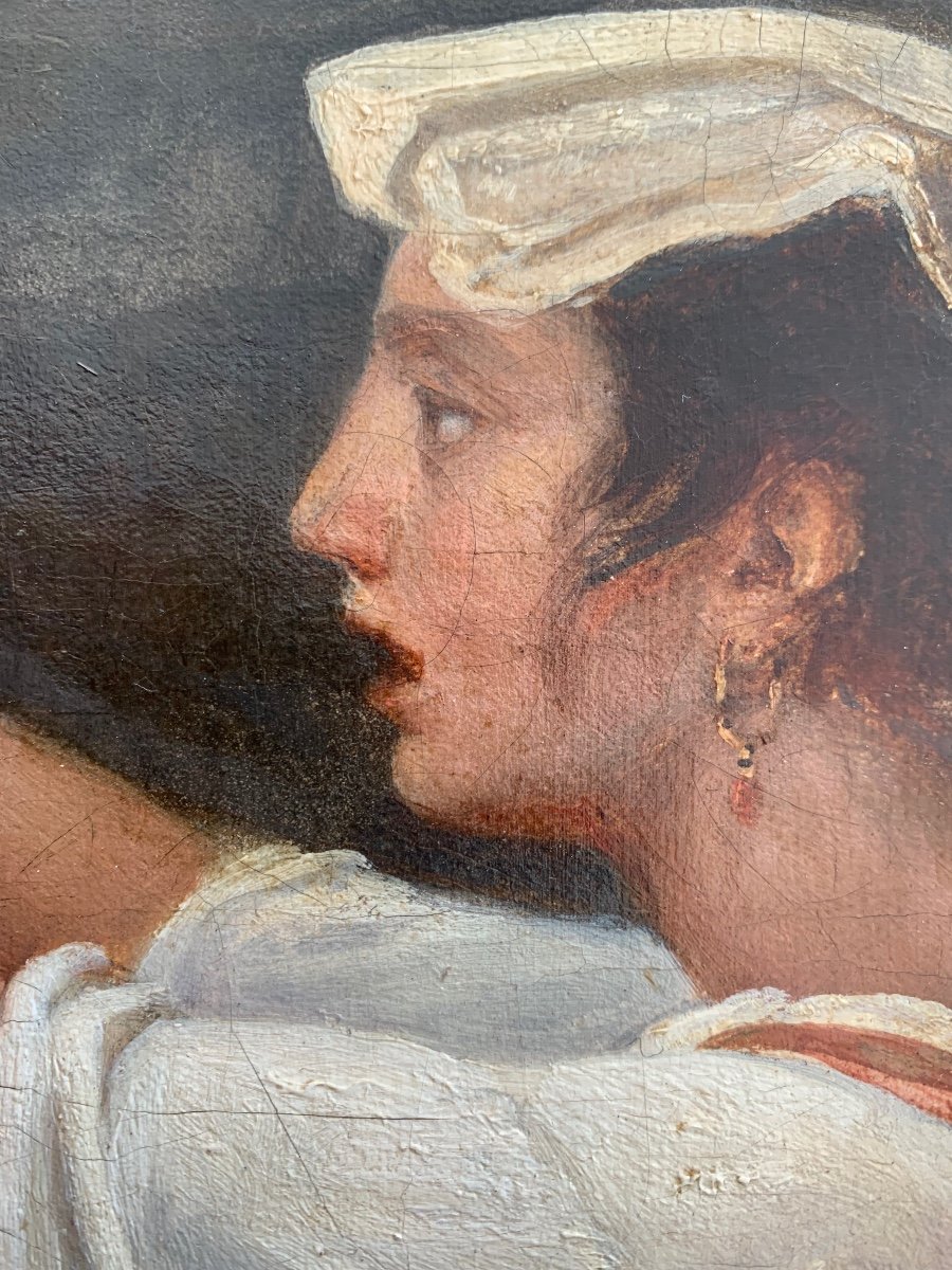 Femme Au Puit école Italienne Début XIX Siècle -photo-2