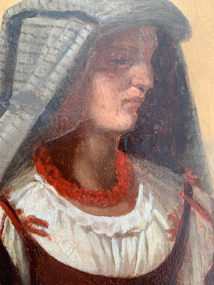 Femme Au Puit école Italienne Début XIX Siècle -photo-1
