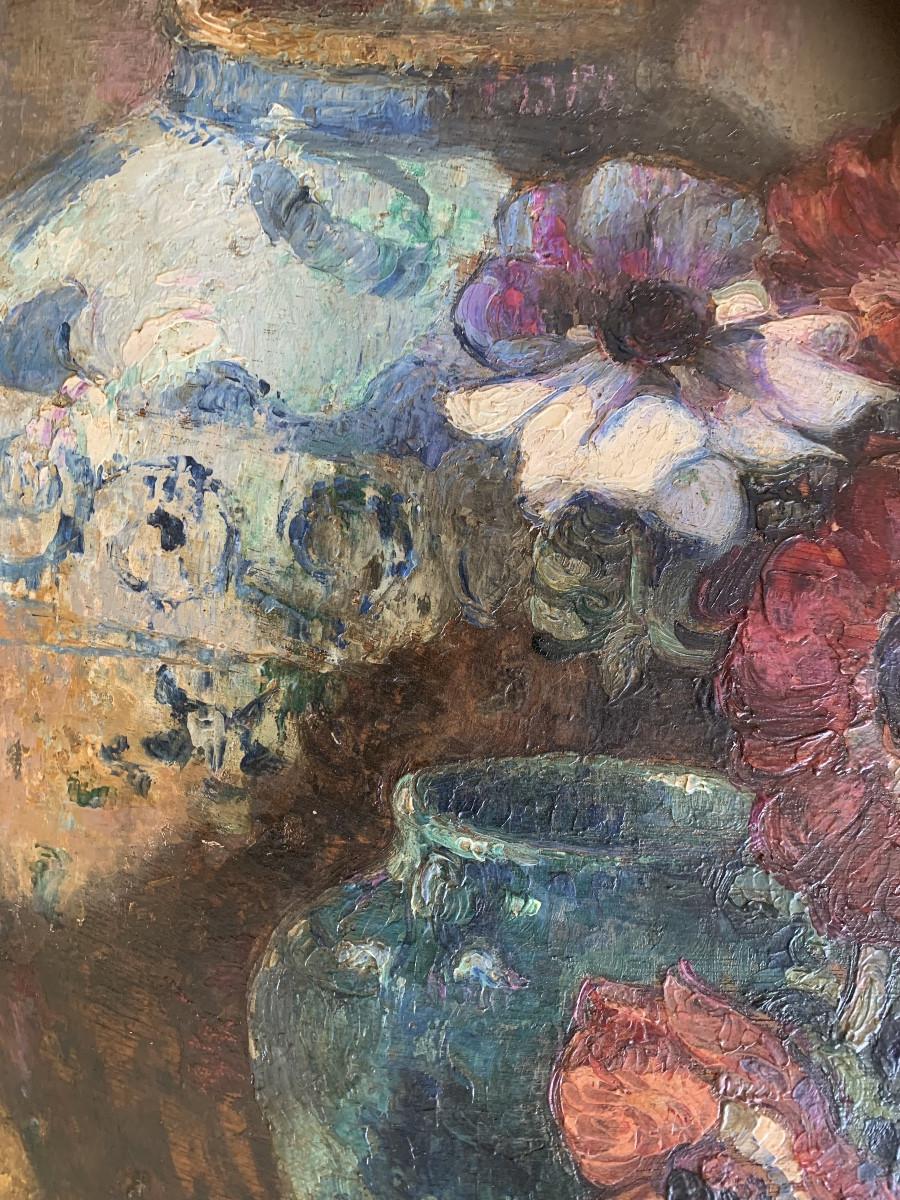 Pierre-gaston Rigaud (1874-1939) Peintre Bordelais. Fleurs 1922 -photo-3