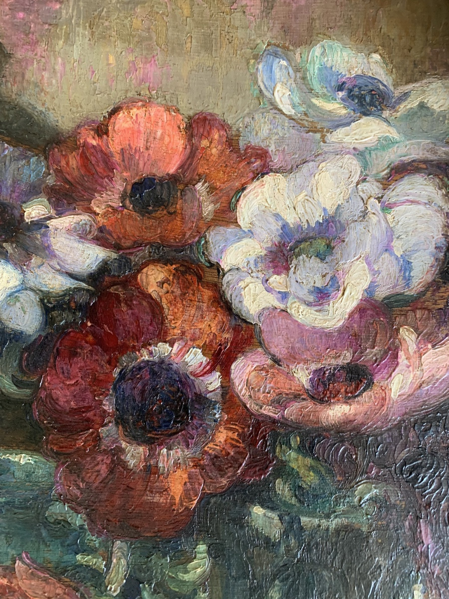 Pierre-gaston Rigaud (1874-1939) Peintre Bordelais. Fleurs 1922 -photo-1