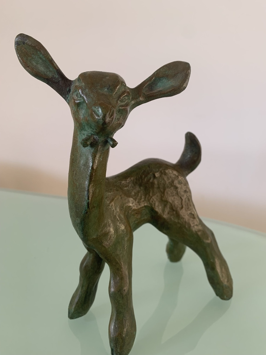 Raoh Schorr (1901-1991) Fawn In Bronze