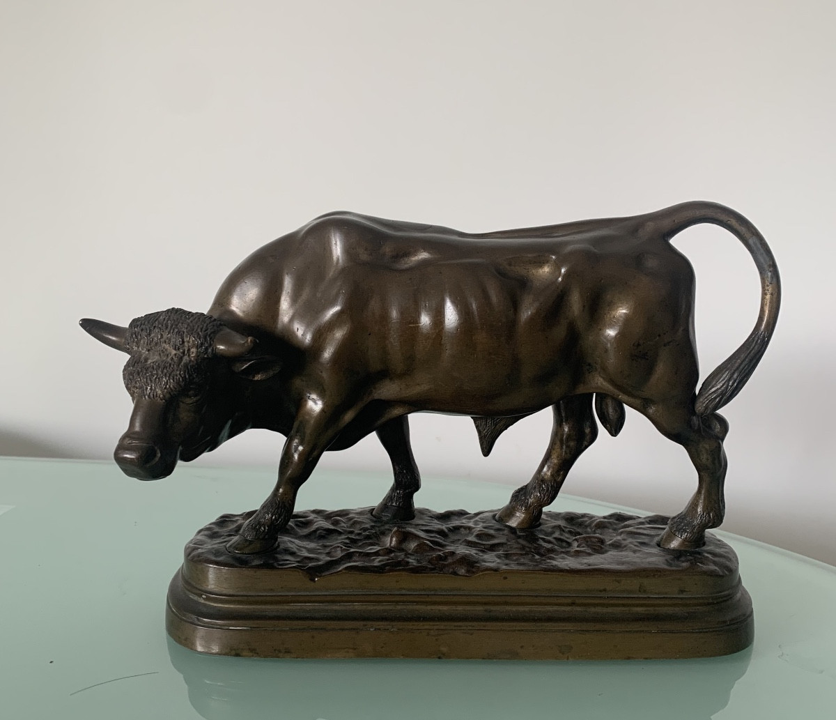 Bull By Louis Vidal (the Blind) Known As Vidal-navatel (1831-1892) - -photo-2