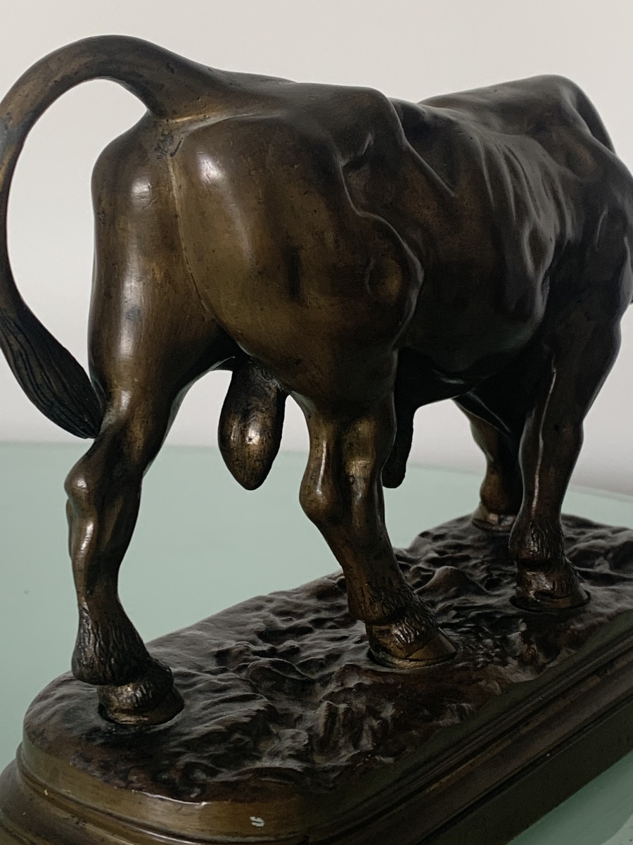 Bull By Louis Vidal (the Blind) Known As Vidal-navatel (1831-1892) - -photo-2