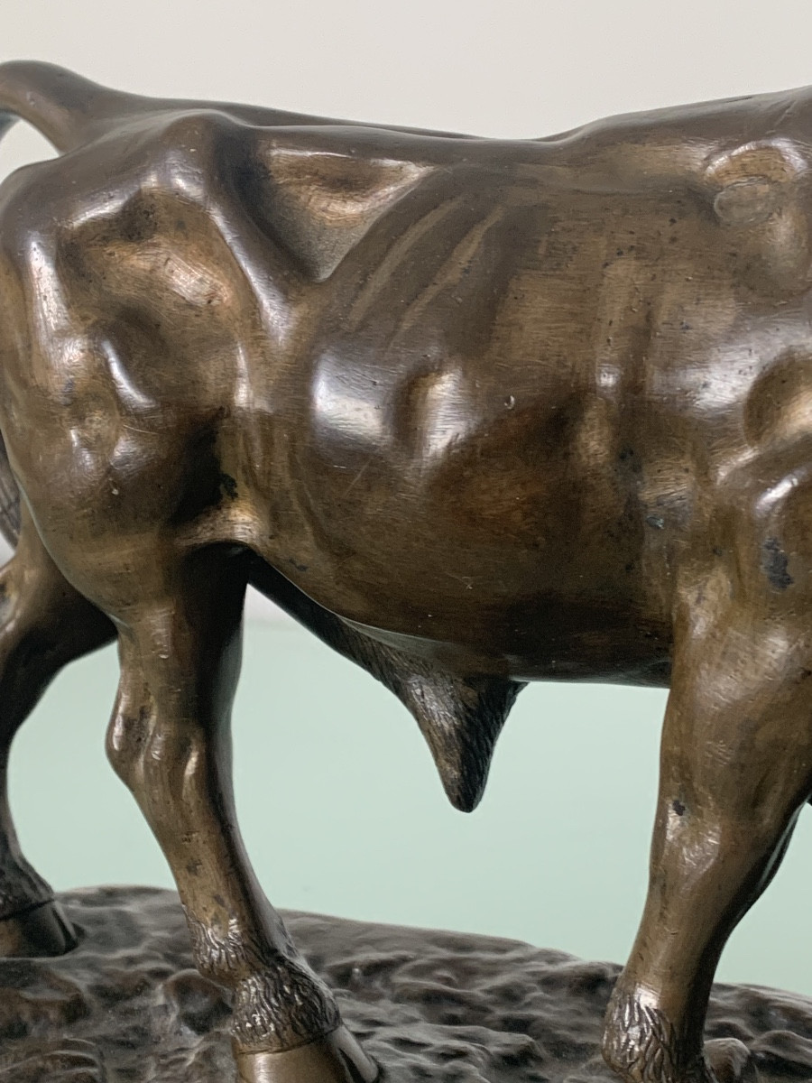 Bull By Louis Vidal (the Blind) Known As Vidal-navatel (1831-1892) - -photo-3