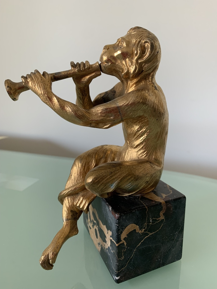 Bronze singe a la clarinette -photo-3