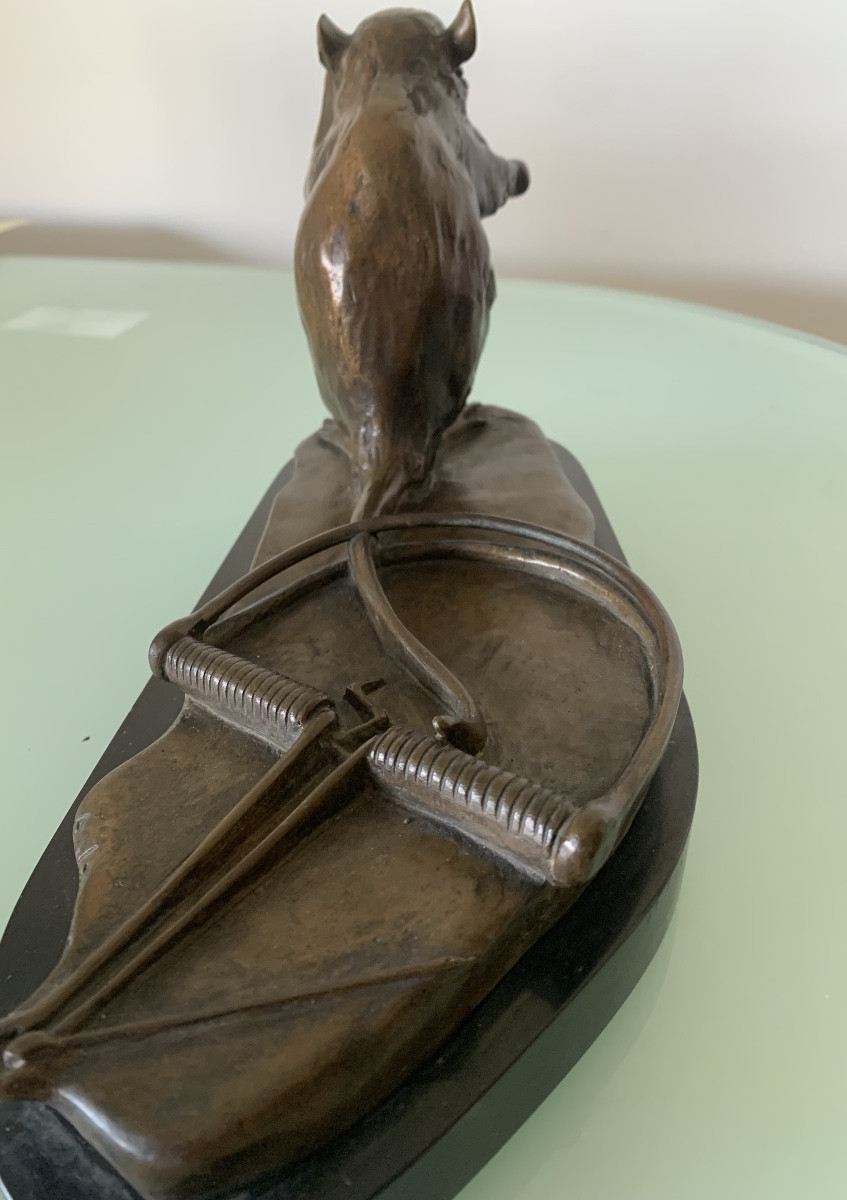 The Crying Rat, Bronze By Achille émile Jacopin-photo-3