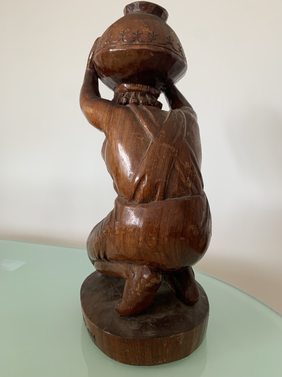 ECOLE DES BEAUX-ARTS DE TANANARIVE (VERS 1930). JEUNE FILLE A la cruche-photo-1