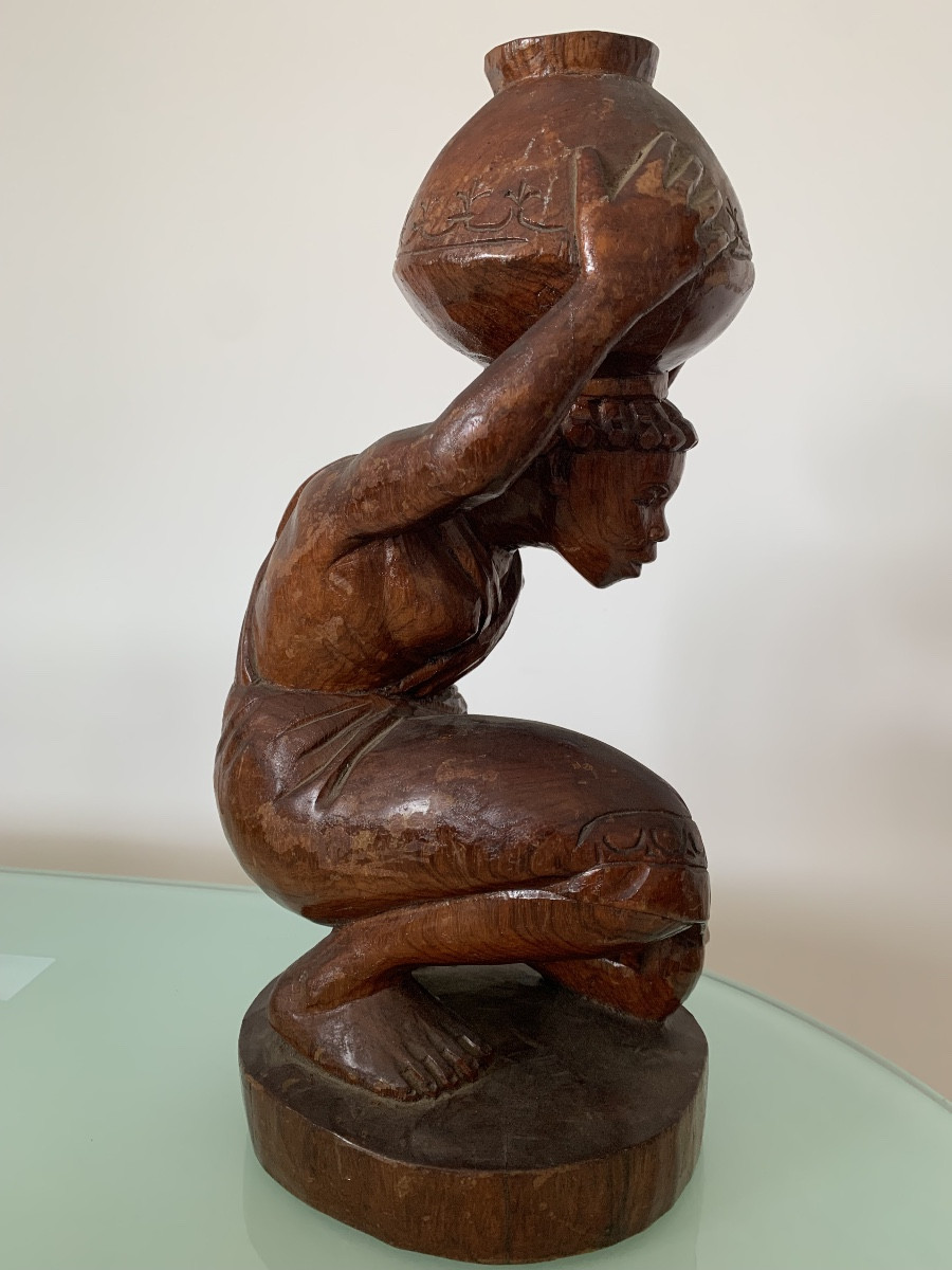 ECOLE DES BEAUX-ARTS DE TANANARIVE (VERS 1930). JEUNE FILLE A la cruche-photo-4