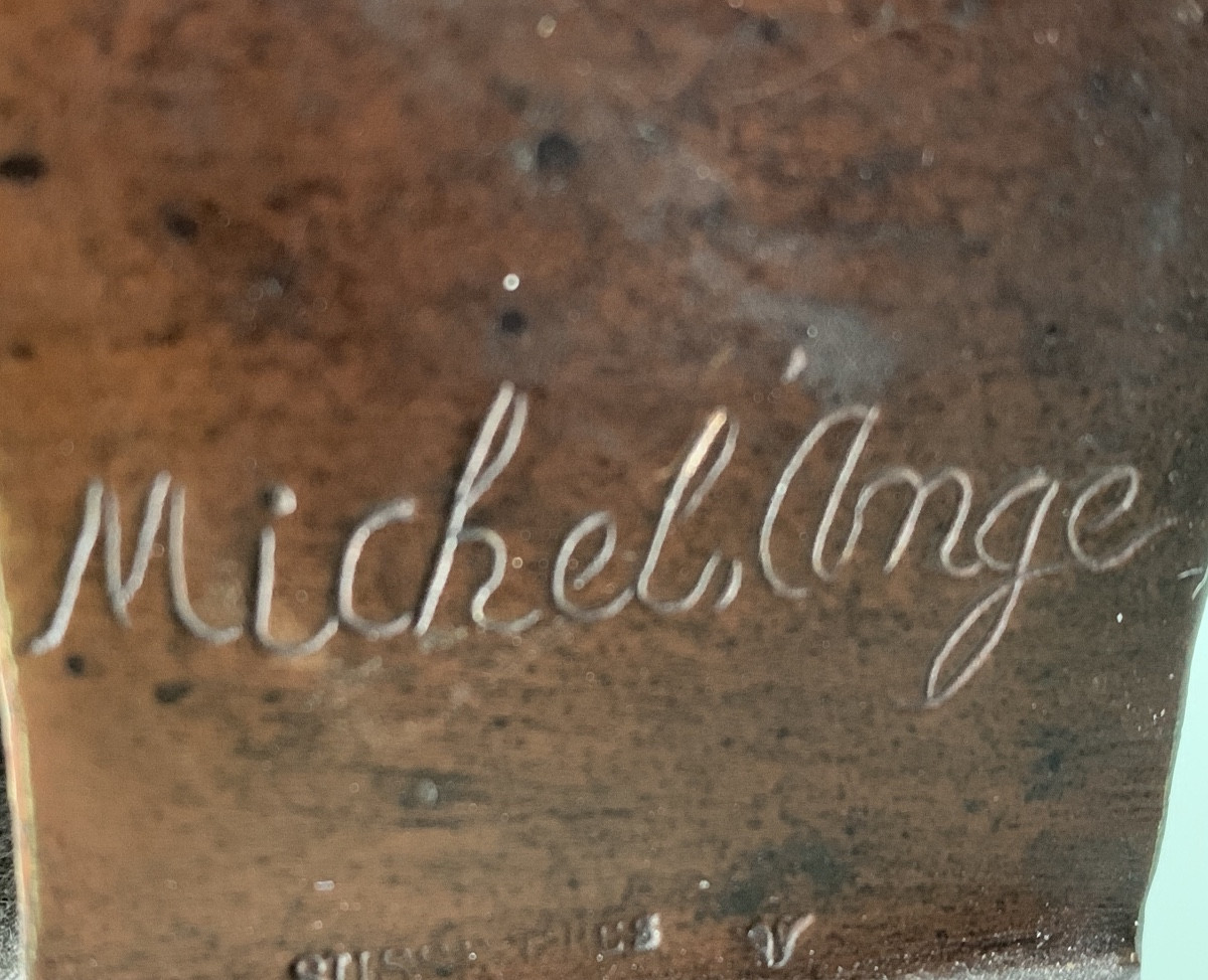  Bronze After Michelangelo Lorenzo De Medici-photo-4