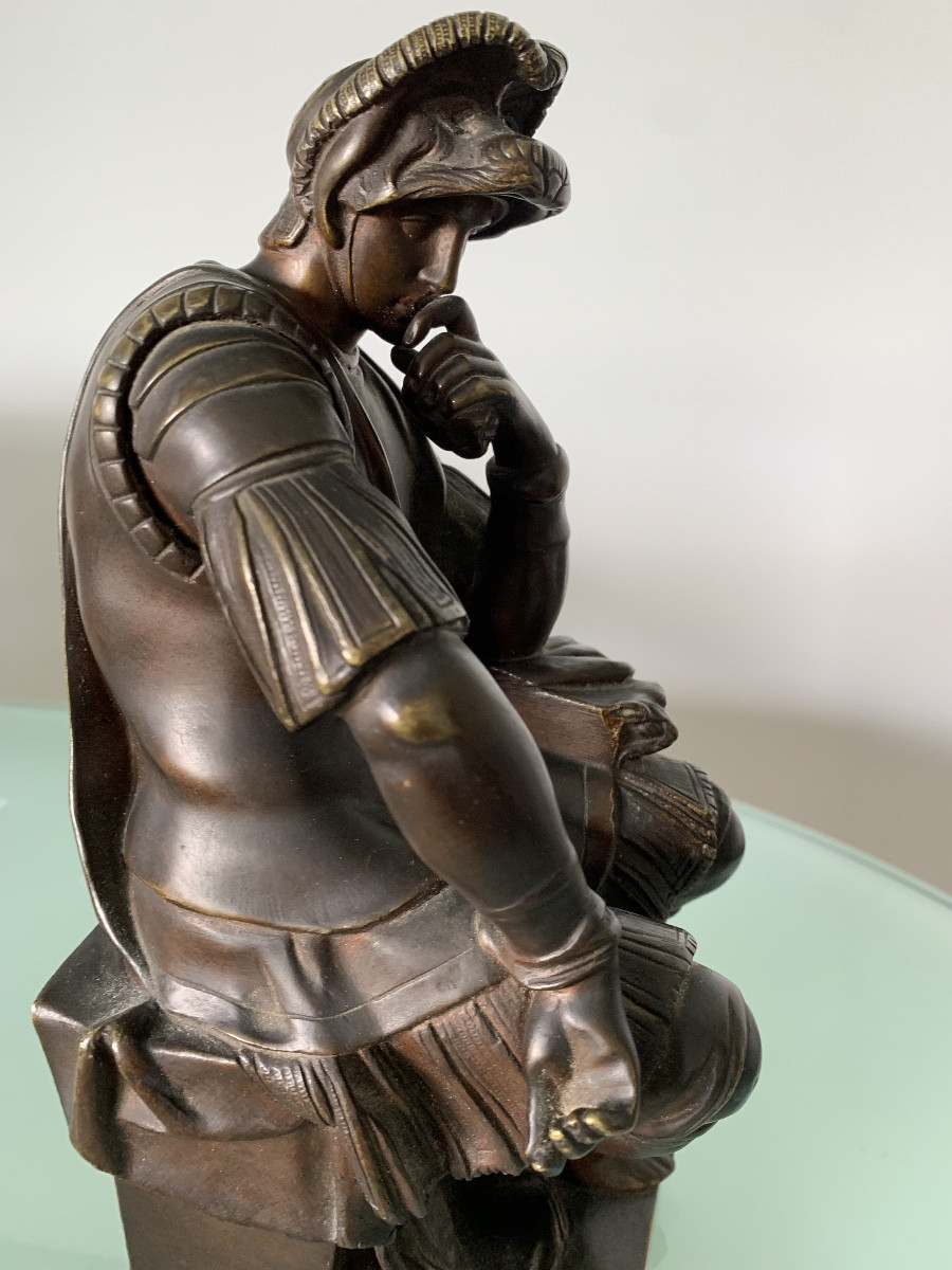  Bronze After Michelangelo Lorenzo De Medici-photo-3
