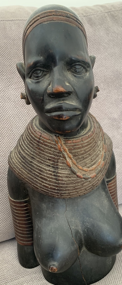 African Ebony Sculpture From The Early 20th Century -photo-3