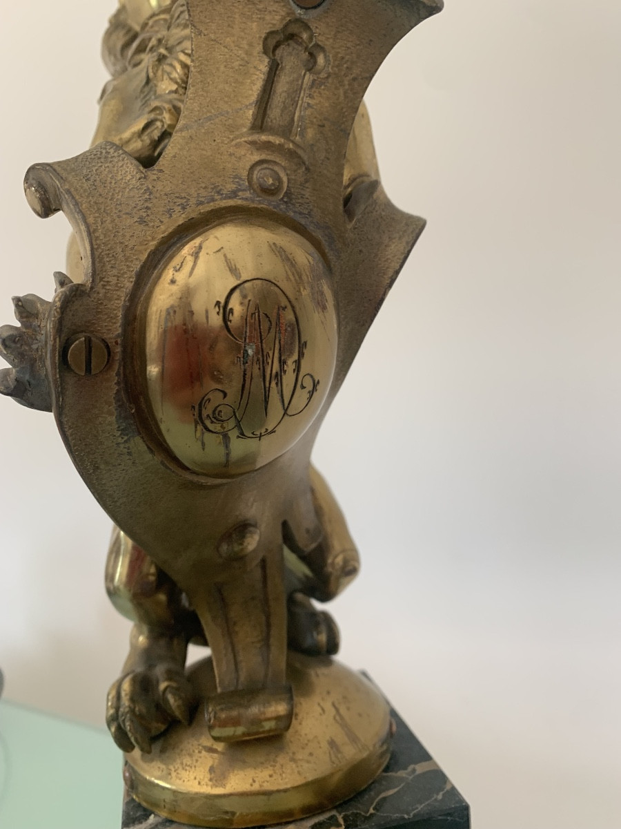 Gilded Bronze Staircase Knob.-photo-2