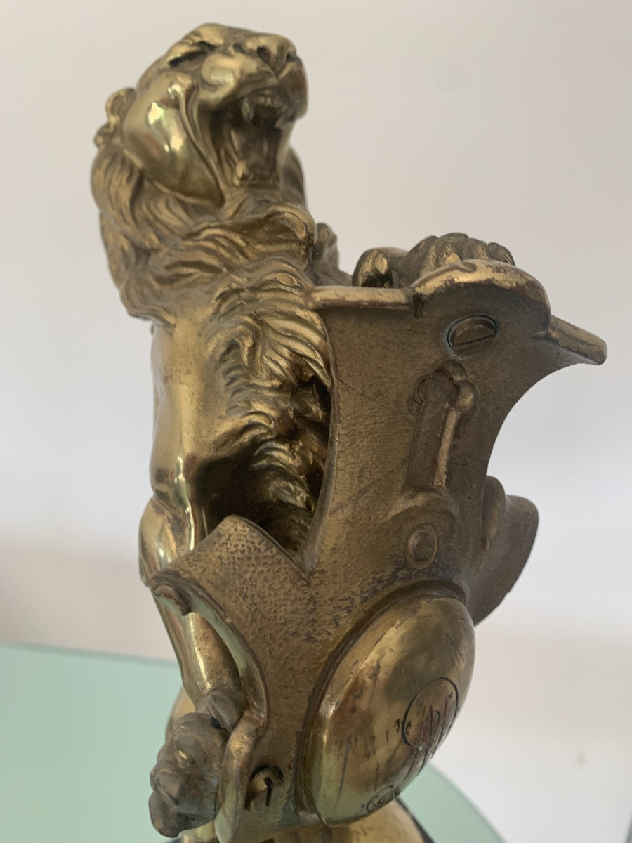 Gilded Bronze Staircase Knob.-photo-2