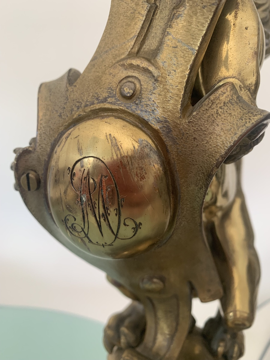 Gilded Bronze Staircase Knob.-photo-4
