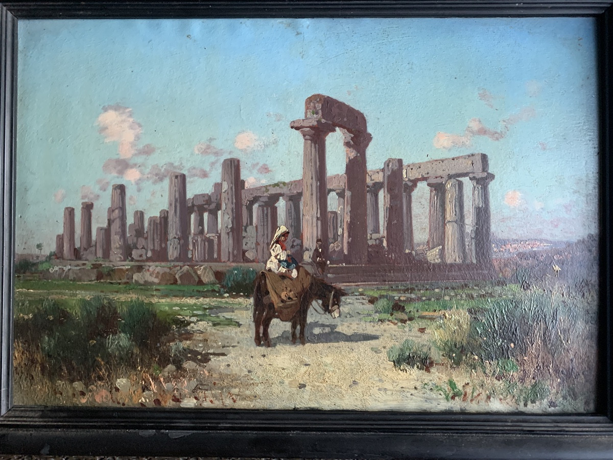 19th Century School View Of Agrigento