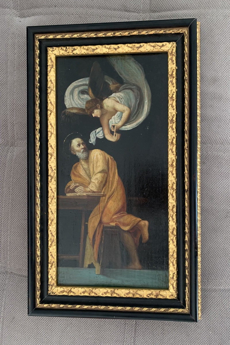 19th Century School Saint Matthew And The Angel After Caravaggio-photo-1