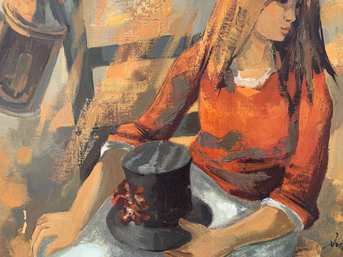 Jeune fille au chapeau par Jean ABADIE -photo-4