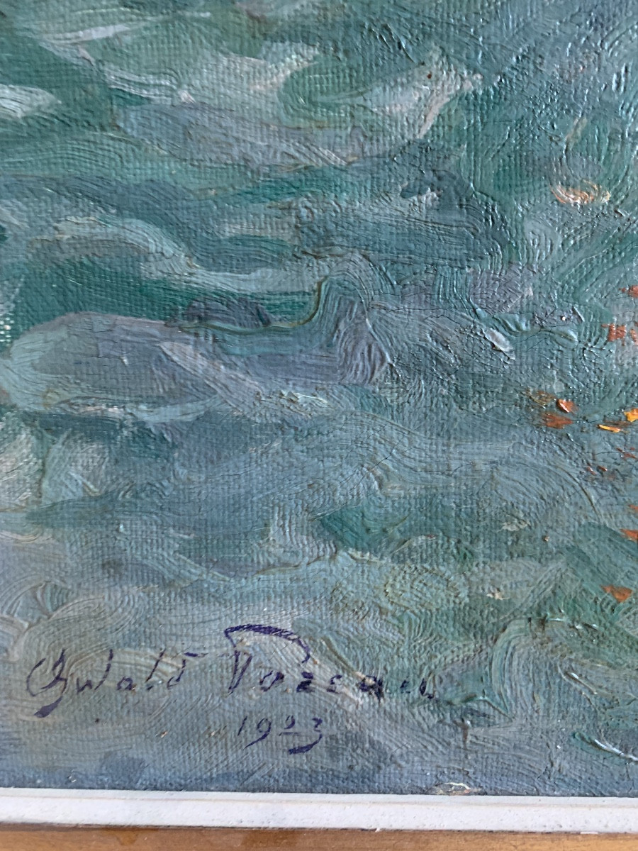 Le port de Calais 1923 par par Oswald Poreau grand format -photo-1