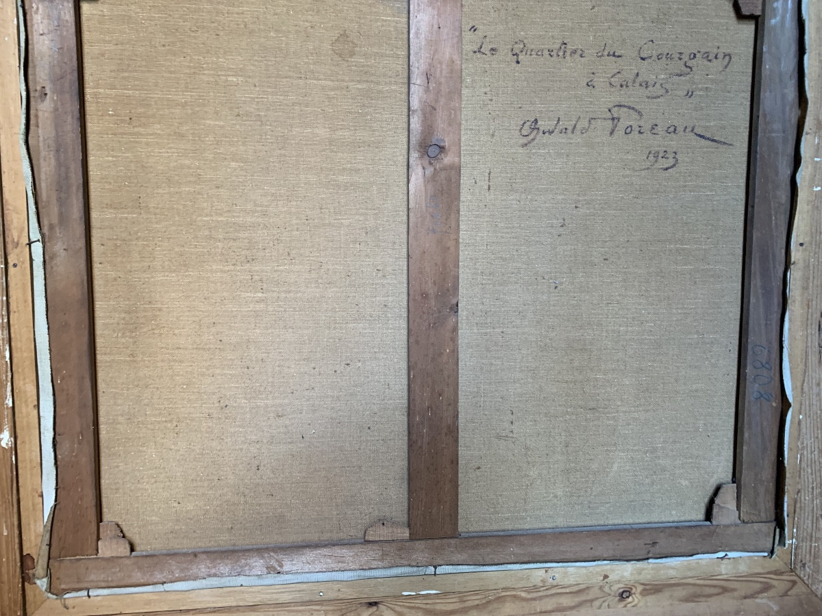 Le port de Calais 1923 par par Oswald Poreau grand format -photo-2