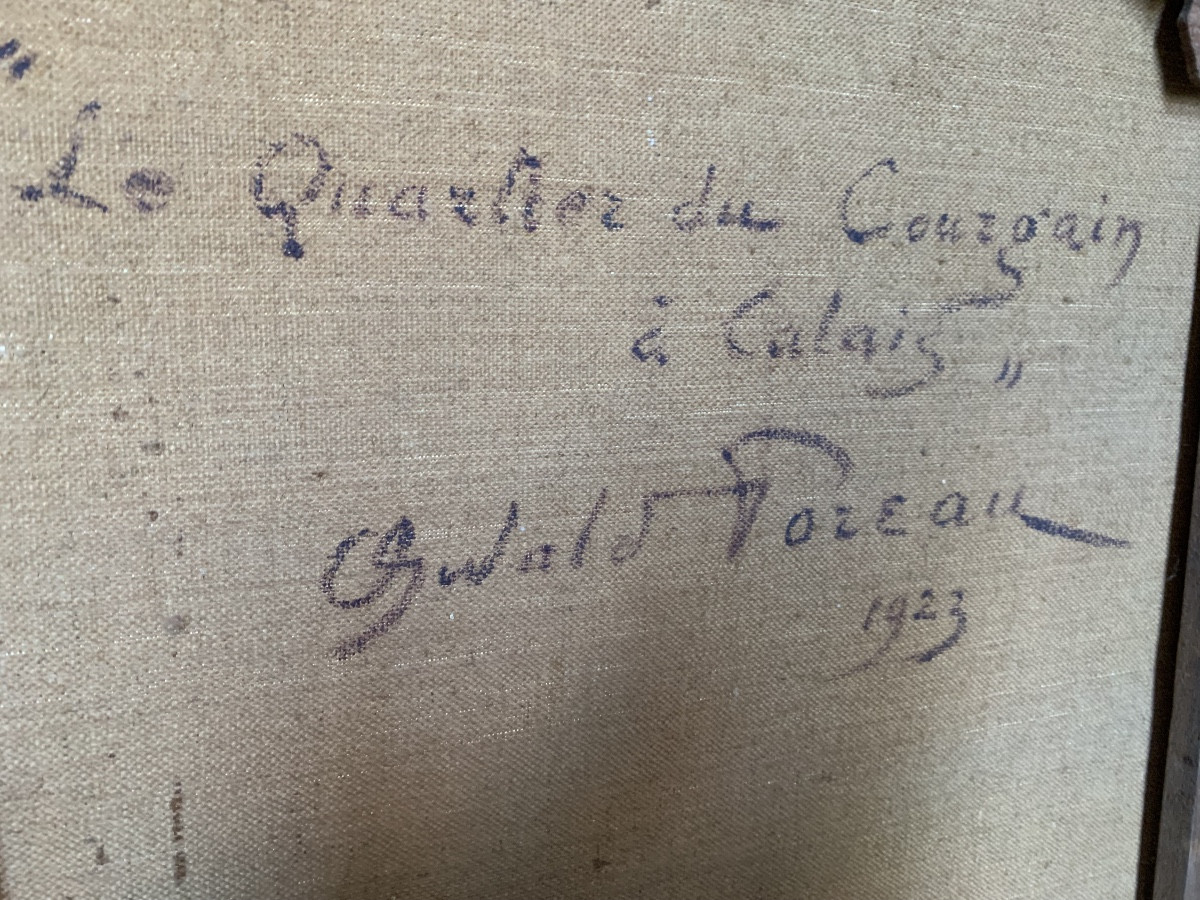 Le port de Calais 1923 par par Oswald Poreau grand format -photo-3