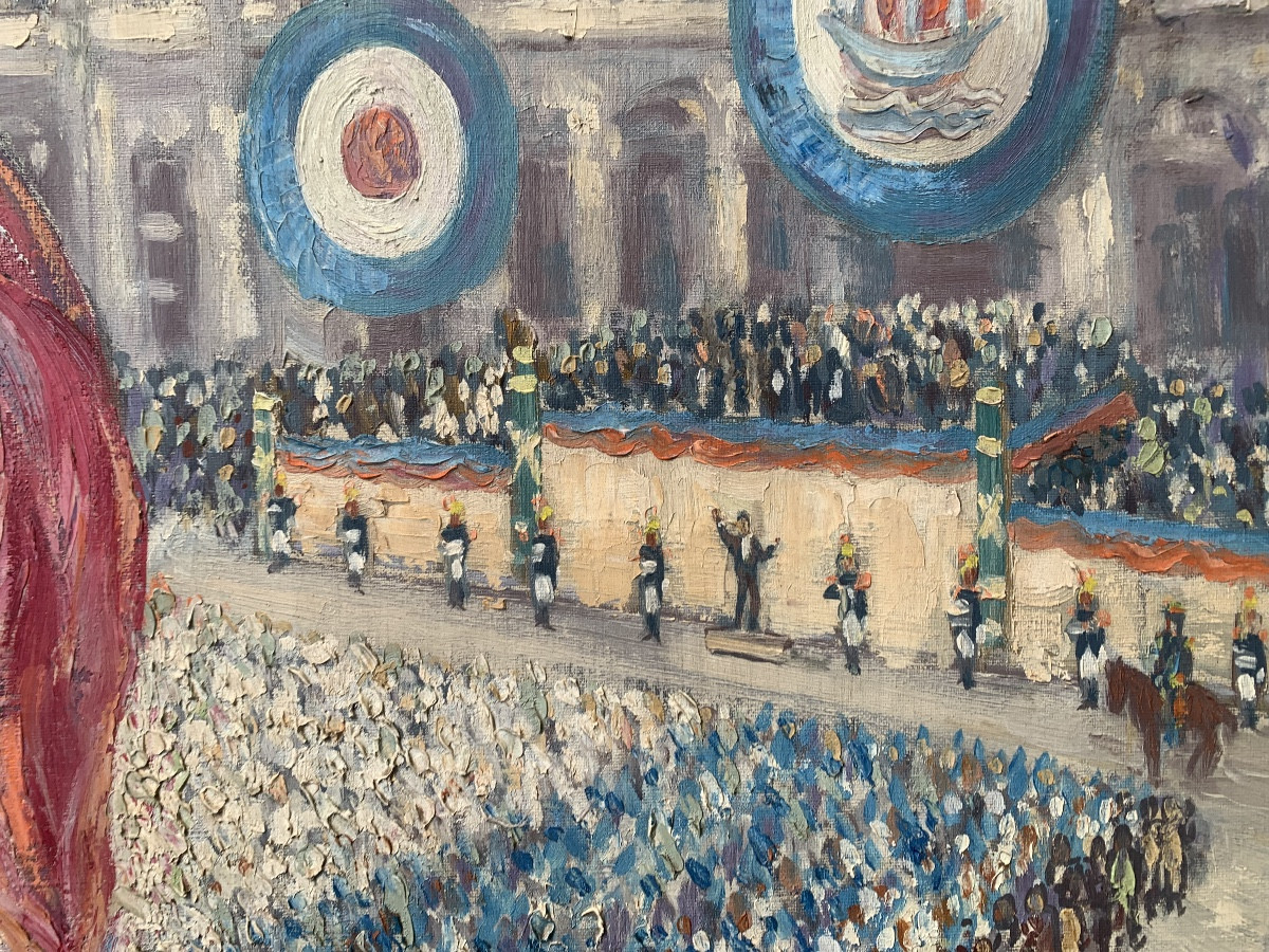 Lucien Eller  peintre marseillais 14 juillet 39 mairie de Paris -photo-2