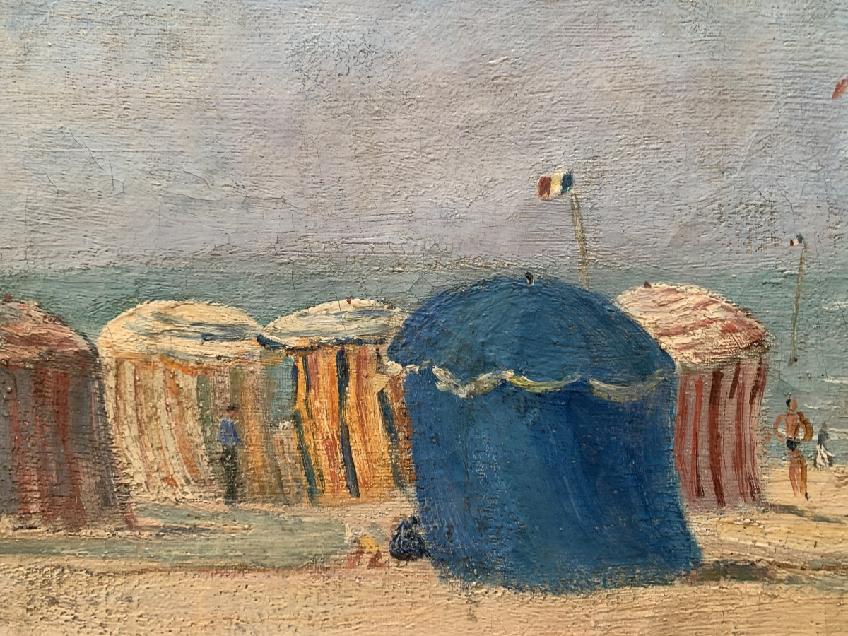 Trouville Beach, 1937, By Pierre Noury-photo-5