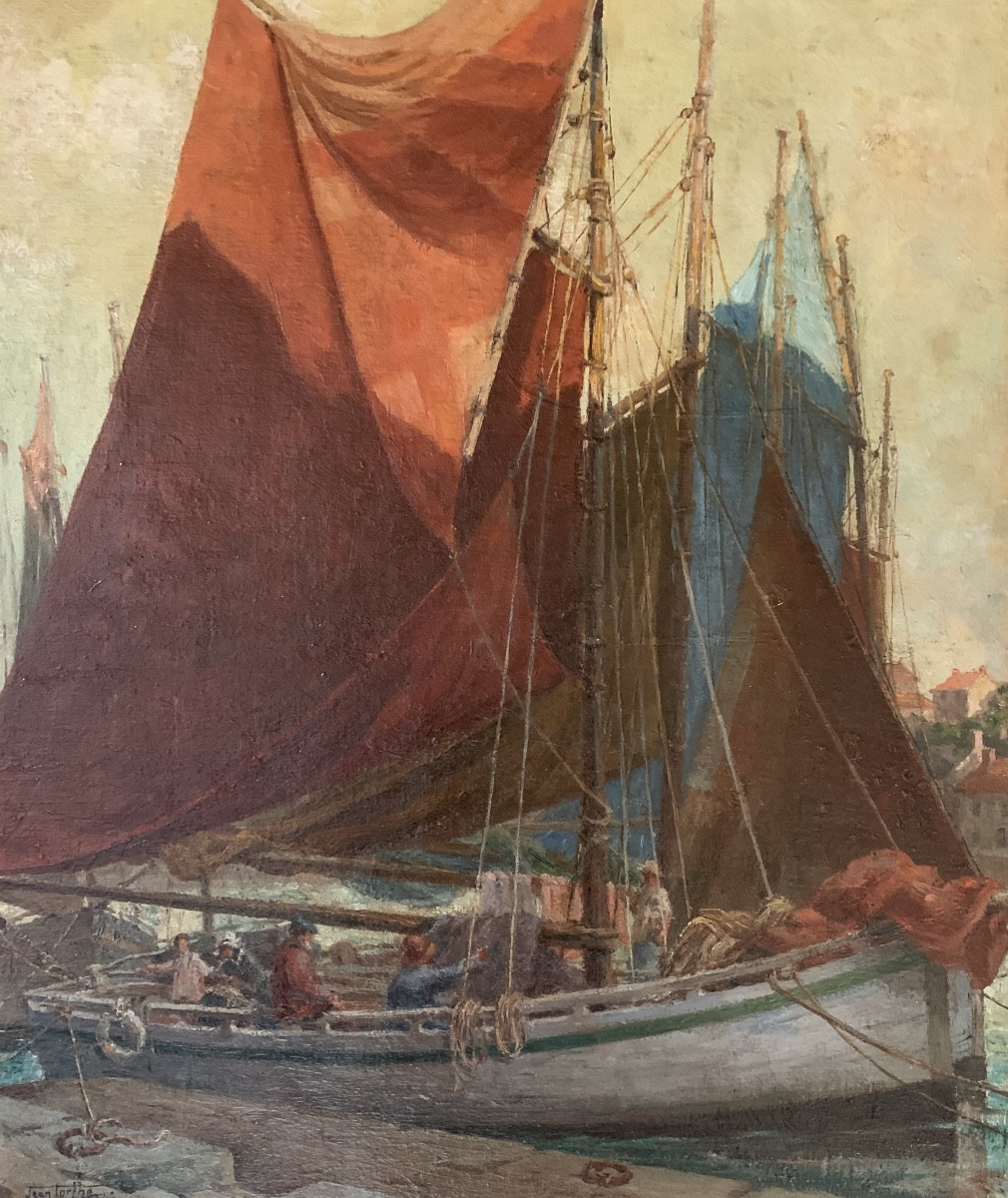 Retour de pêche à Pornic  par jean Torthe Bretagne historique-photo-2